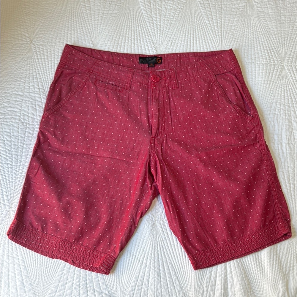 G by Guess Red Flat Front Shorts